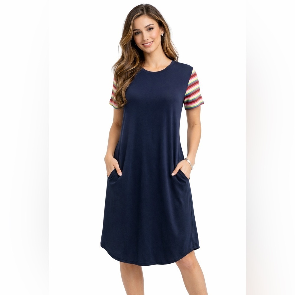 SHEIN Short sleeve maxi with pocket